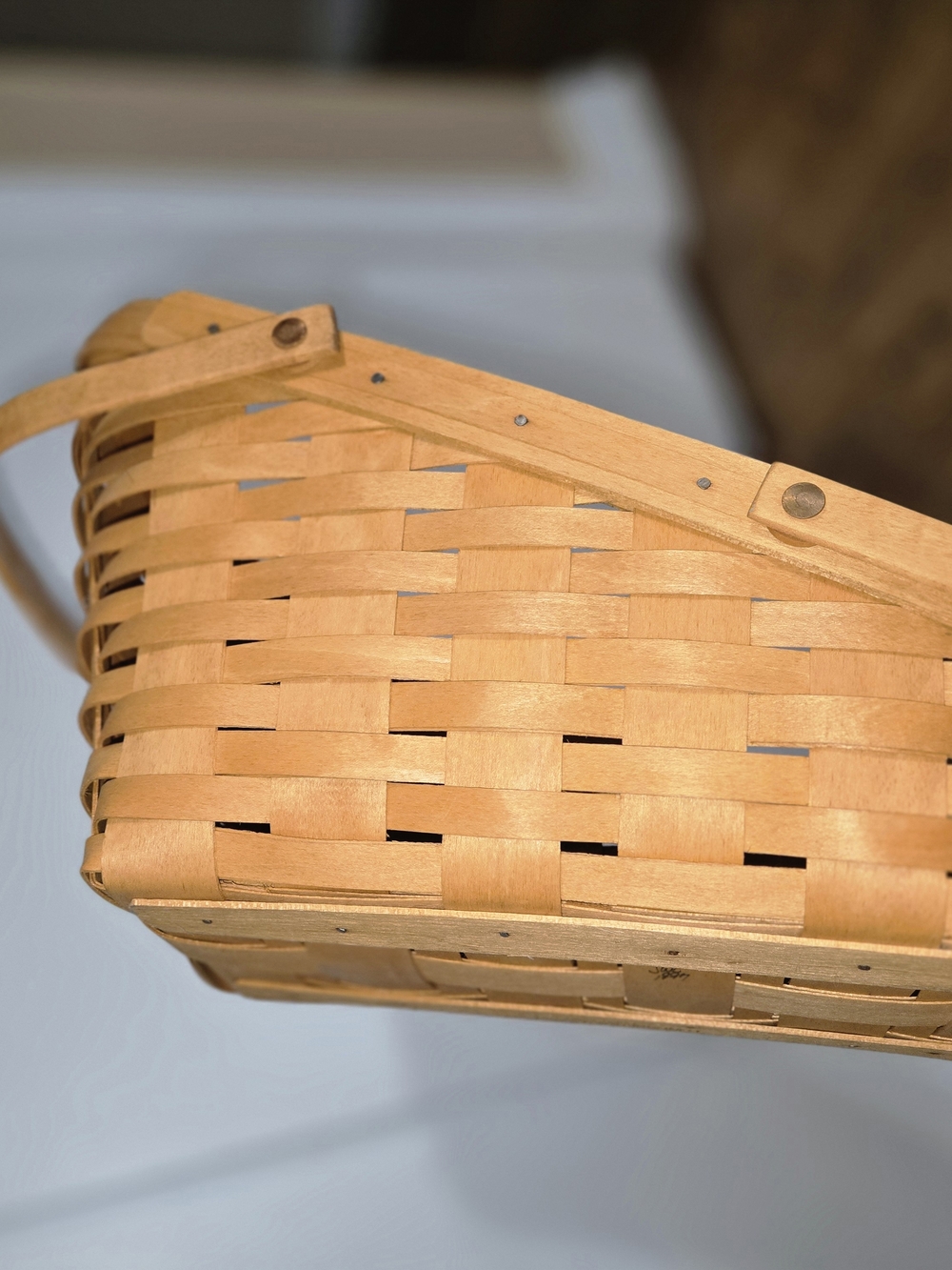 Longaberger Veggie Basket, 1997 with Cloth Liner - Picture 8 of 10